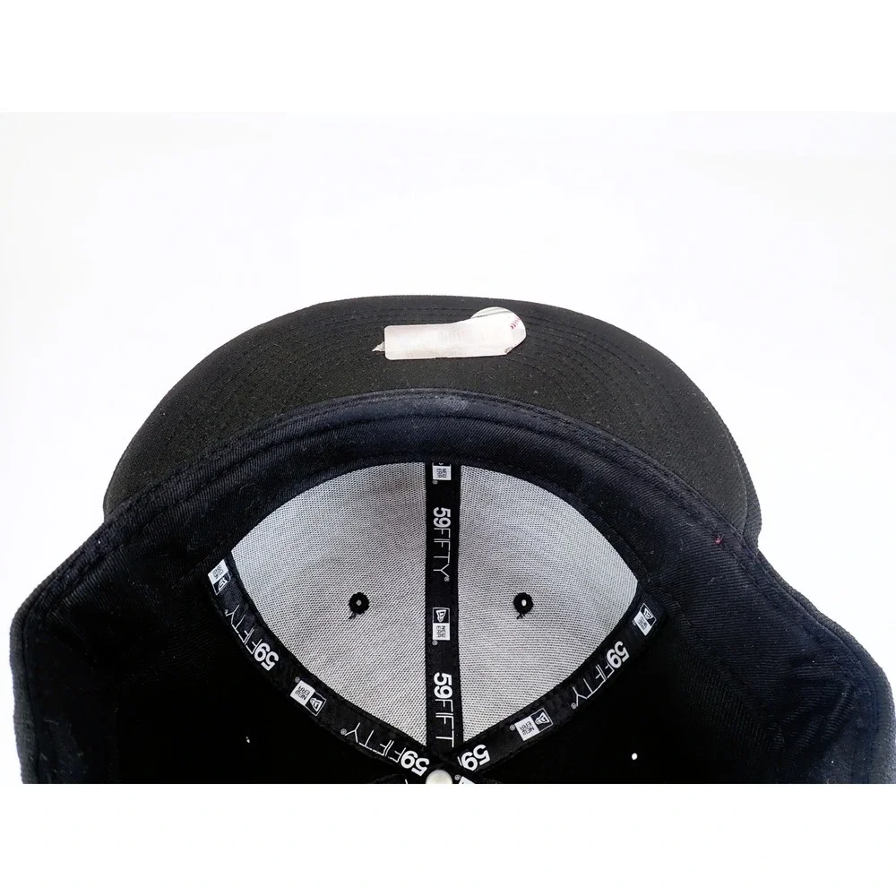 New Era 59FIFTY Boston Red Sox Fitted Hat All Black Murdered Out Cap 7-1/2